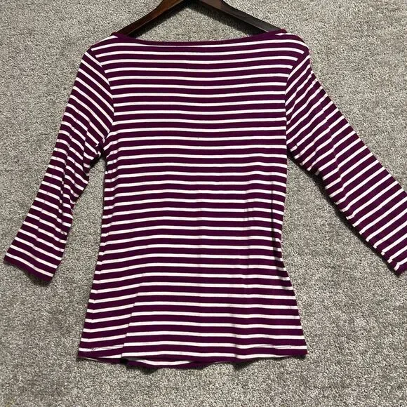 Simply Styled Woman’s Boat Neck 3/4 Sleeve Tee Shirt Blouse Size Medium - Picture 7 of 7